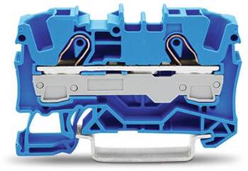 TOPJOBS Złączka szynowa sprężynowa 2-przewodowa 6 mm² (10 mm²) niebieska 2006-1204