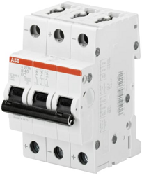 ABB Wyłącznik nadmiarowo-prądowy serii STANDARD 3-polowy B 20A 10kA S203M-B6UC