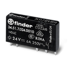 FINDER Przekaźnik elektromagnetyczny wąski (5mm) 1P 6A 24V DC, styk AgSnO2; 34.51.7.024.4010