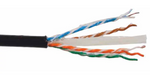 Kabel teleinformatyczny securityNET U/UTP kat. 6 zewnętrzny, żelowany PE 500m