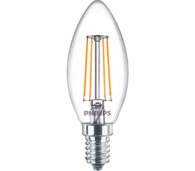 Żarówka LED Philips CLA Candle ND 4,3-40W 470lm B35 E14 840 CL filament