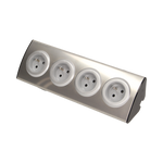 ORNO Gniazdo meblowe 4x230V INOX OR-AE-1340