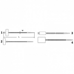 HAUPA opaska kablowa z miejscem na napis 25x8mm  262844