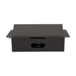 ORNO Gniazda wpuszczane w blat z płaskim frezowanym rantem,  3x2P+Z, czarne OR-AE-1336/B