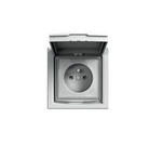 Schneider Asfora Gniazdo pojedyńcze IP44 do systemu ramkowego ALUMINIUM EPH2800661