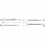 HAUPA Opaska kablowa z miejscem na napis 100x2,5mm  25x8mm