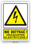 Naklejka EN003 TZO 1/A /nie dotykac urządzenie elektryczne- 148x210S