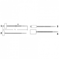 HAUPA Opaska kablowa z miejscem na napis 100x2,5mm  25x8mm