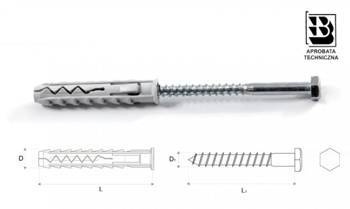 Kołek rozporowy z wkrętem K 12/8,0X60