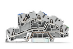 WAGO Piętrowa złączka instalacyjna 2,5 mm² N/L/PE Push-in CAGE CLAMP® 2,50 mm² szara