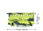 WAGO Adapter montażowy seria 221 4mm² do montażu na szynie TS 35 ciemnoszary-żółty