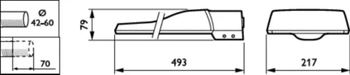 PHILIPS Oprawa uliczna Coreline Malaga LED BRP102 LED74/740 II DM 42-60 Strumień świetlny: 6561lm; Moc: 47W