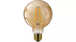 PHILIPS LED Bursztynowa żarówka z widocznym spiralnym żarnikiem 25 W G95 E27 1800K NDSRT Amber 1PF
