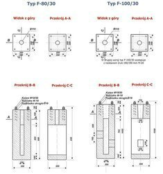 VALMONT Fundament betonowy F-100V/30 200X200/M-18 (P-B)