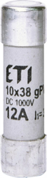 ETI Wkładka bezpiecznikowa cylindryczna CH 10x38mm 12A gPV 1000V DC 002625077