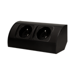 ORNO Gniazdo meblowe podwójne z/u 16A IP20 czarne/ tworzywo OR-AE-1303/B