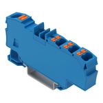 WAGO Złączka rozgałęźna; z przyciskami, Push-in CAGE CLAMP®; 6,00 mm²; niebieski 2206-8034