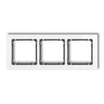 DECO Ramka 3-krotna efekt szkła biały biała-grafit 0-11-DRS-3