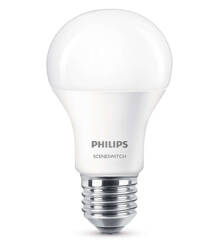 PHILIPS Żarówka LED SceneSwitch 60W A60 E27, 2 kliknięcia=2 barwy 2700K (biała ciepła) / 4000K (biała chłodna)