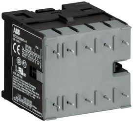 ABB Stycznik mini BC6-21-10-P-04; Moc znamionowa: 4kW przy 400V; Napięcie cewki: 110-125V AC; Styki główne: 1NC+2NO ; Styk pomocniczne: 1NO montaż PCB;  GJL1213109R0104