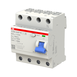 ABB Wyłącznik różnicowo-prądowy serii STANDARD F204 A-63/0,03 AP-R; 4-polowy; typ A, I=63A; In=30mA