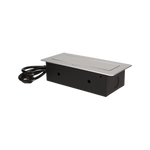 ORNO Gniazda wpuszczane w blat 3x250V z płaskim, frezowanym rantem i przewodem 1,5 m czarne OR-AE-1337/B