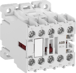 ABB Stycznik mini MC1A400AT4; Moc znamionowa: 4kW przy 400V; Napięcie cewki: 120V AC; Styki główne: 4NO