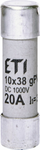 ETI Wkładka bezpiecznikowa cylindryczna CH 10x38mm 20A gPV 1000V DC