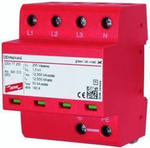 Ogranicznik przepięć kombinowany na bazie iskierników DEHNshield TT 255, typ 1, układ połączeń 3+1 do sieci TT i TNS; 941310