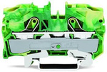 TOPJOBS Złączka szynowa sprężynowa 2-przewodowa 10 mm² (16 mm²) żółto-zielona PE 2010-1207
