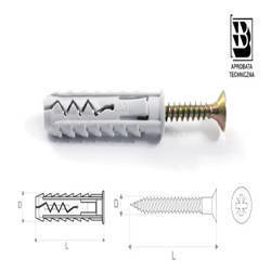 Kołek rozporowy z wkrętem R 8/4,0X45