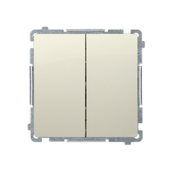 SIMON BASIC Łącznik schodowy podwójny (moduł) 10AX 230V, zaciski śrubowe, beżowy BMW6/2.01/12