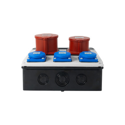 Rozdzielnica budowlana z uchwytem CAS-S/FI 1*16A/5P 1*32A/5P CEE 3x230V erbetka z uchwytem zabezpieczona; DV-8126-F