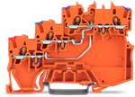 TOPJOB® S 3-przewodowa złączka zasilająca do czujników; z otworami na przew. z kolor. nadrukiem; 1 mm²; Push-in CAGE CLAMP®; 1,00 mm²; pomarańczowa 2000-5372