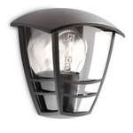 PHILIPS Kinkiet myGarden Creek, czarny, 1x60W E27 230V 15387/30/16