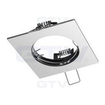 GTV Sufitowa oprawa punktowa kwadrat odlew IP20 inox PORTO OP-PROD4-02