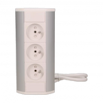 ORNO Gniazdo meblowe podszafkowe 3x2P+Z czarno-srebrne OR-GM-9001/W-G