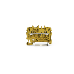 TOPJOB® S 2-przewodowa złączka przelotowa; 2,5 mm²; do zastosowań Ex e II opis z boku i na środku; na szynę TS 35 x 15 i 35 x 7,5; Push-in CAGE CLAMP®; 2,50 mm²; żółty 2002-1206
