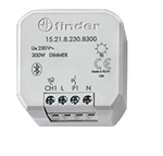 Finder YESLY Ściemniacz bezprzewodowy 1-kanałowy 12-24V DC 8A 200W do puszki 15.21.9.024.B200