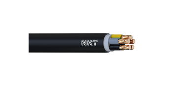 Kabel elektroenergetyczny z żyłą miedzianą i izolacją PVC YKYżo 0.6/1 kV 5x10