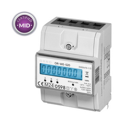 ORNO 3-fazowy wskaźnik zużycia energii elektrycznej, 80A MID, 3 moduły, DIN TH-35mm OR-WE-520