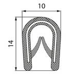 Osłona krawędziowa 1x100m MCA 1,0-4,0mm RAL 9005 kolor czarny