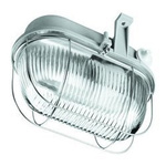 LENA Oprawa kanałowa OVAL 100W E27 popielaty z przeźroczystym kloszem