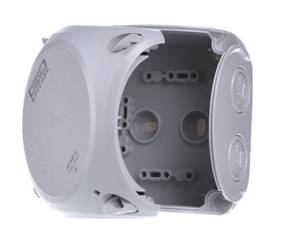 HENSEL Puszka natynkowa KF 0400 G do instalacji zewnętrznych szara IP66/IP67 104x104x70 odporne na UV