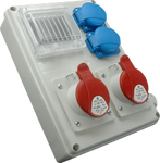 Rozdzielnica gniazdowa 2*32A/5p;  2*230V; okienko 4; ROS-I 3201 A