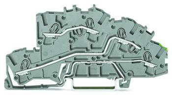 WAGO Piętrowa złączka instalacyjna 4 mm²  L/L/PE Push-in CAGE CLAMP® 2,50 mm² szara