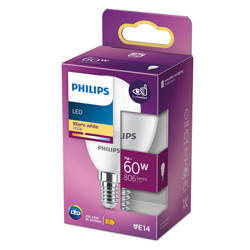 PHILIPS Żarówka LED 7-60W P48 E14 806lm WW FR ND 1SRT4