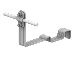 AN-KOM Uchwyt dach. prof. prosty Z-śr. Wzór 34 H=10cm /OG/ AN-26L/OG/-N