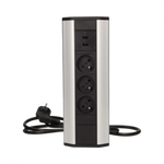 Gniazda meblowe  3x2P+Z 2xUSB z przewodem 1,8m OR-AE-1360