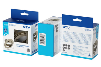GTV Sufitowa oprawa punktowa z regulacją kąta okrągła odlew IP20 inox PORTO-K  OP-PRAN5-02